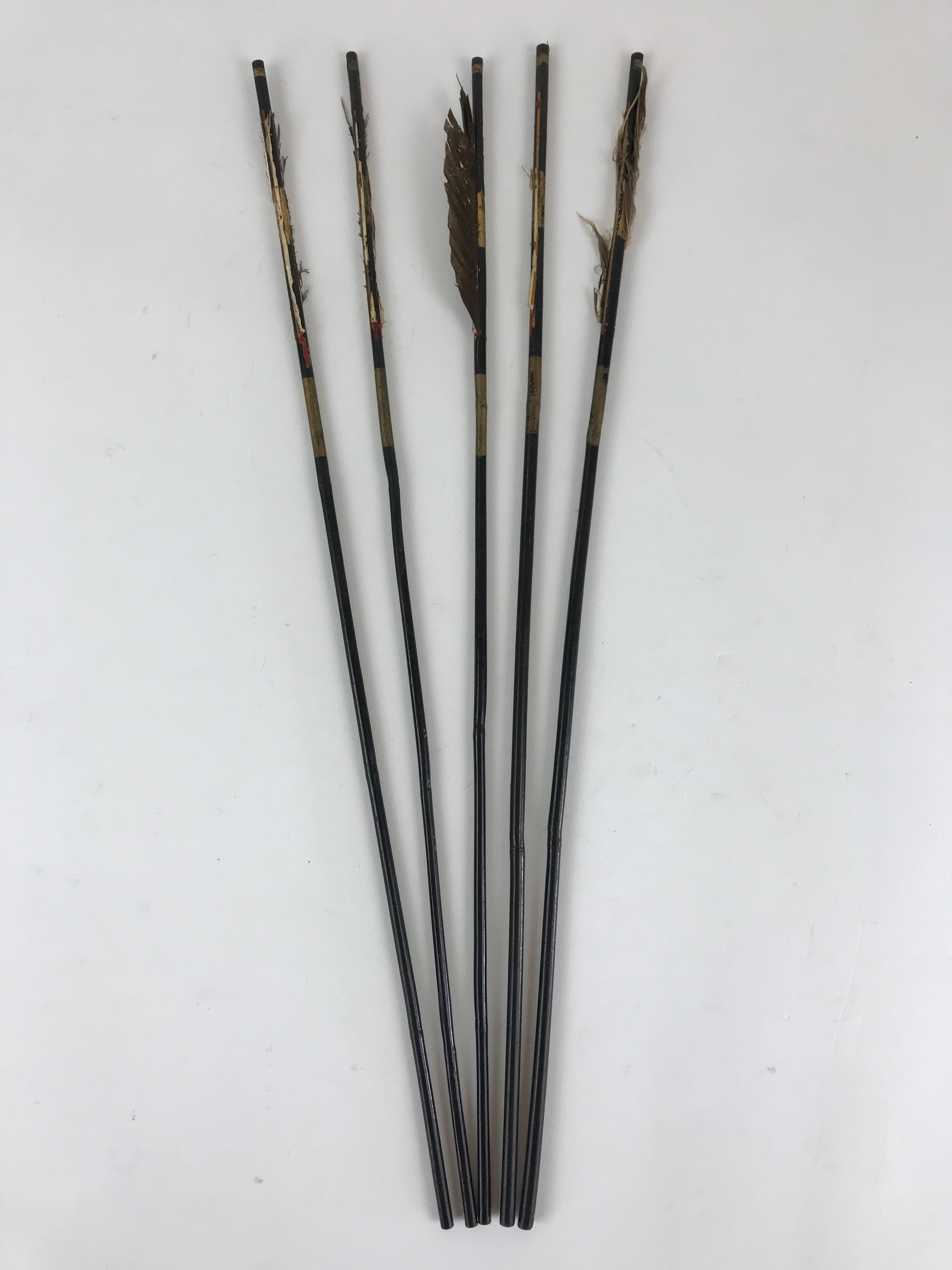 Japanese Boy's Day Bow And Arrow Set Display Vtg Amulet Yumiya Feather ID503