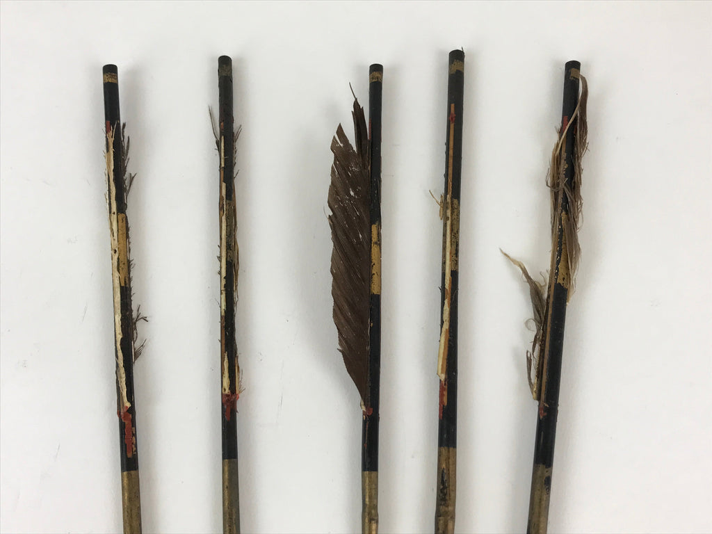 Japanese Boy's Day Bow And Arrow Set Display Vtg Amulet Yumiya Feather ID503