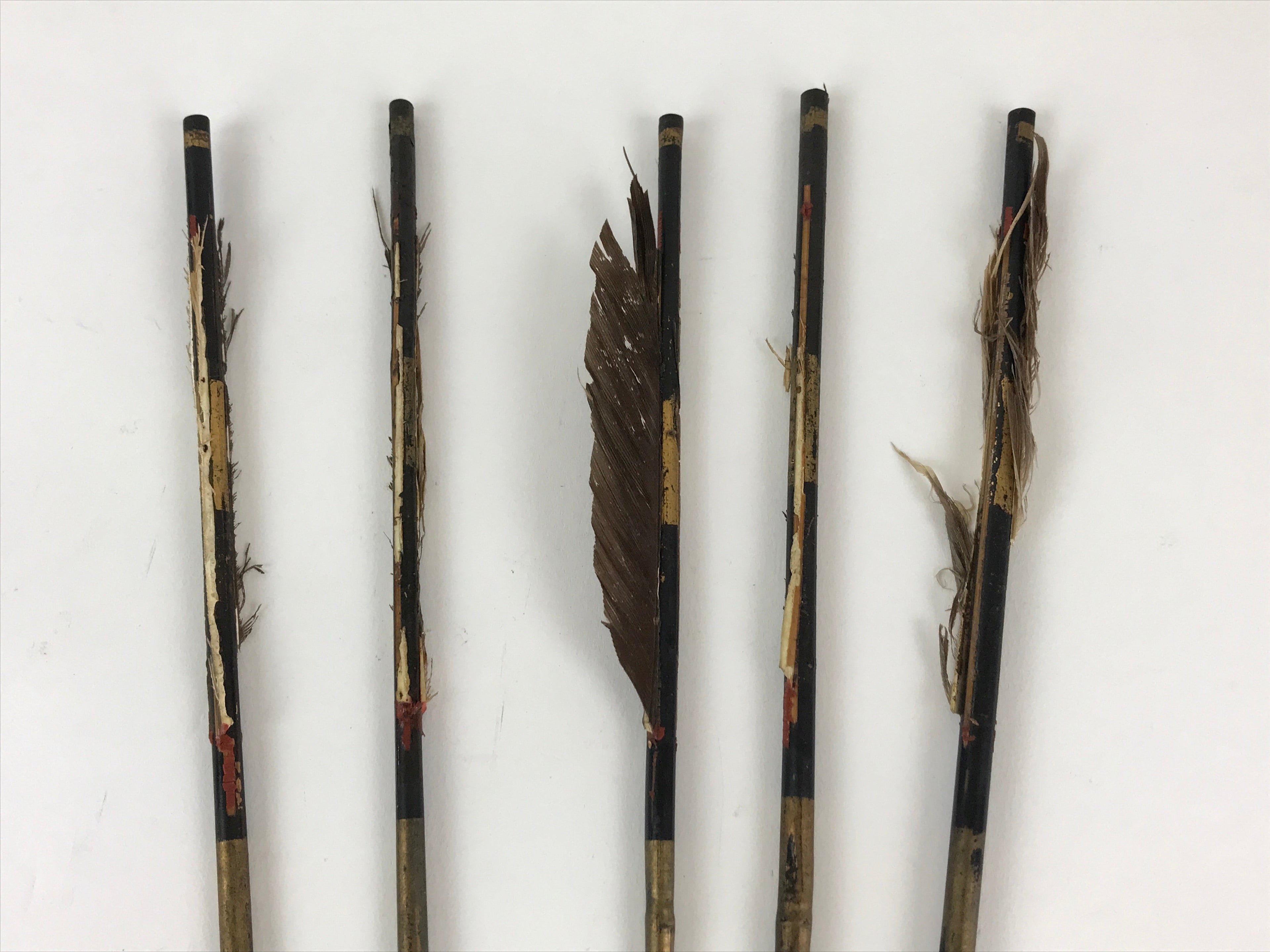 Japanese Boy's Day Bow And Arrow Set Display Vtg Amulet Yumiya Feather ID503