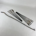 Japanese Boy's Day Bow And Arrow Set Display Vtg Amulet Yumiya Feather ID503
