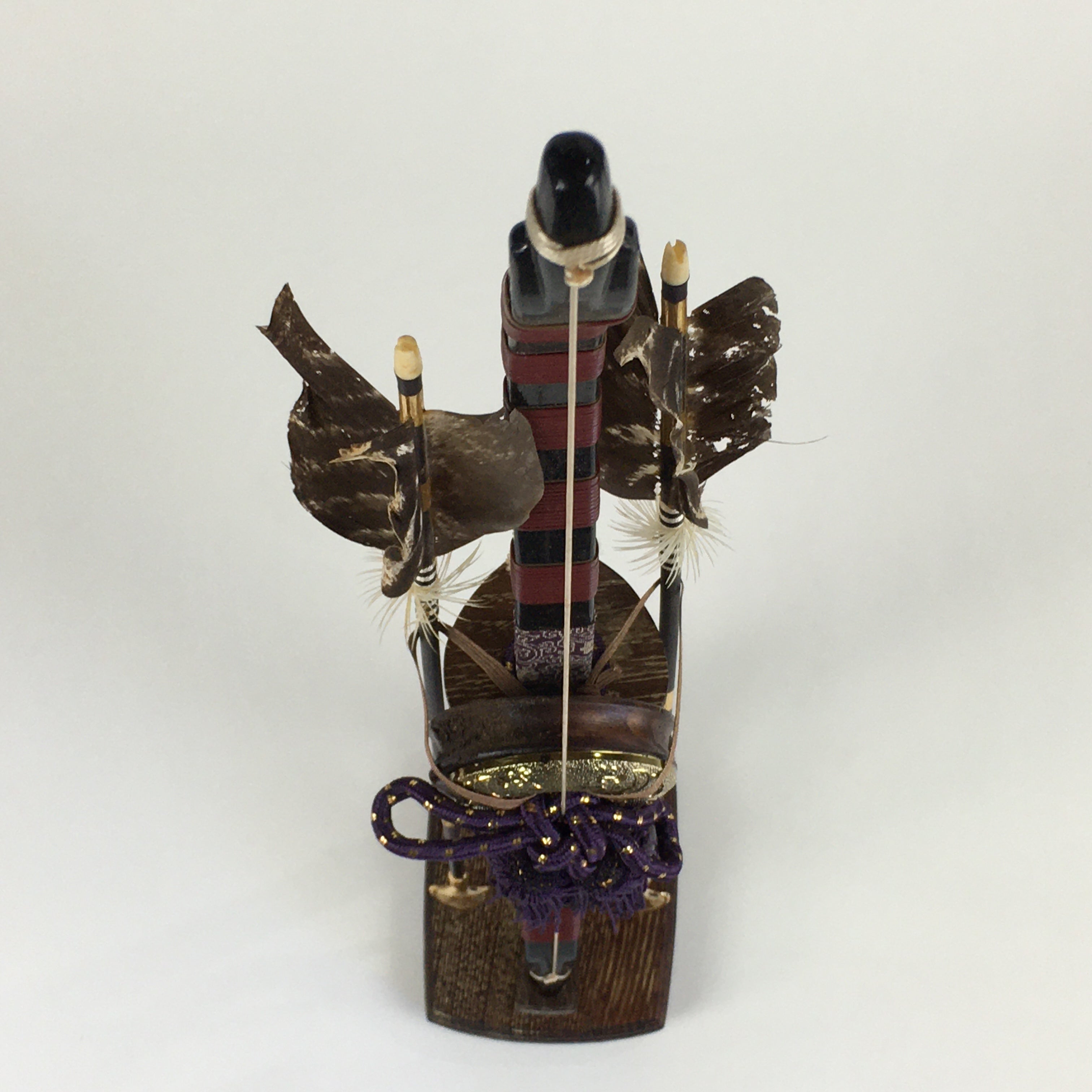 Japanese Boy's Day Bow Arrow And Display Stand Set Vtg Amulet Yumiya ID438