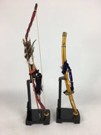 Japanese Boy's Day Bow Arrow And Sword Display Stand Set Vtg Amulet ID387