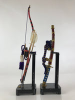 Japanese Boy's Day Bow Arrow And Sword Vtg Display Stand Set ID478