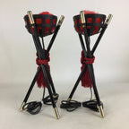 Japanese Boy's Day Display Kagaribi Lantern Pair Vtg Electric Bonfire ID436