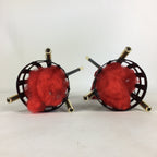 Japanese Boy's Day Display Kagaribi Lantern Pair Vtg Electric Bonfire ID436