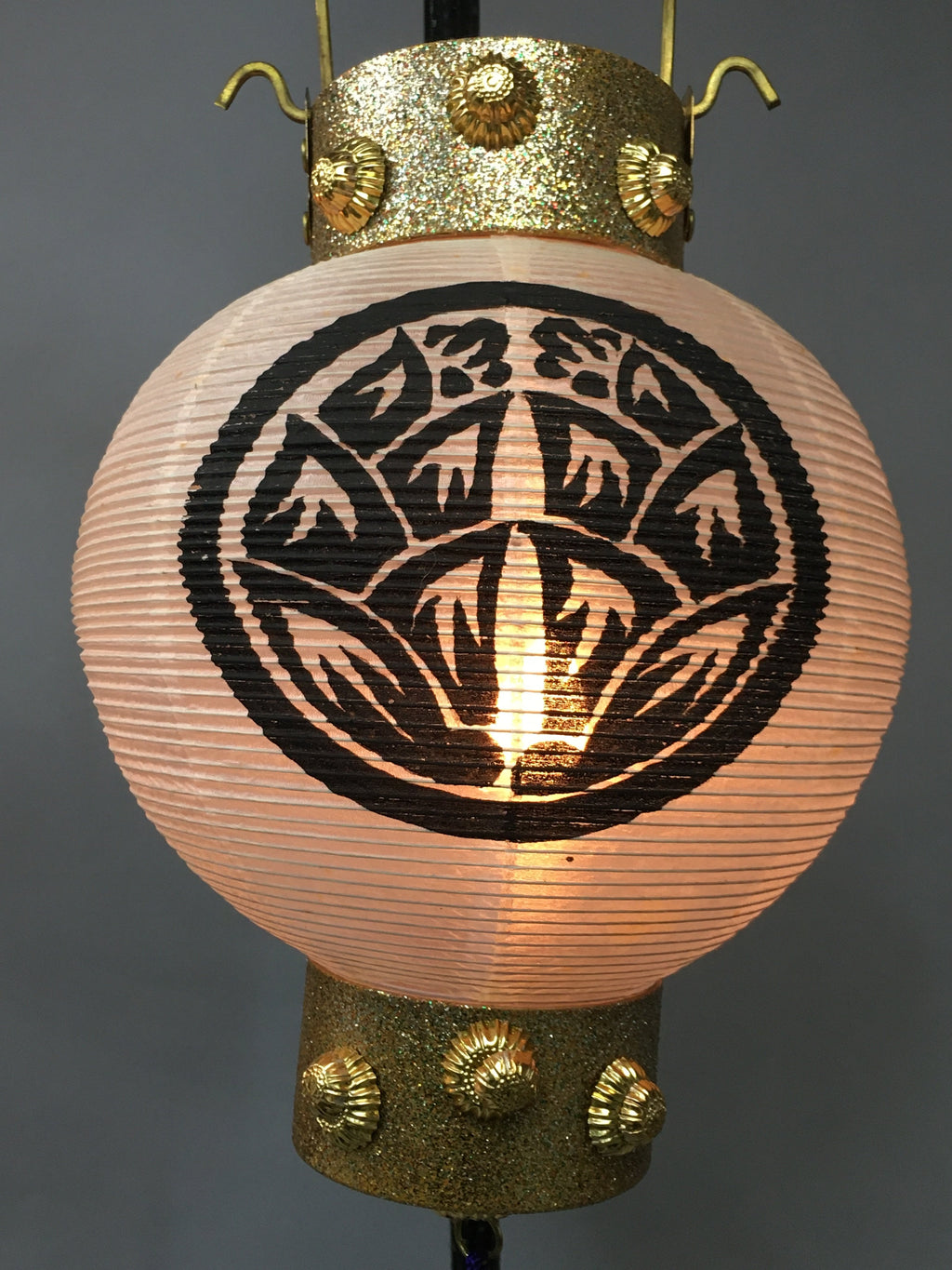 Japanese Boy's Day Display Vtg Standing Lantern Pair Electric Chochin ID319