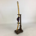 Japanese Boy's Day Sword Display Stand Set Vtg Amulet Katana ID437