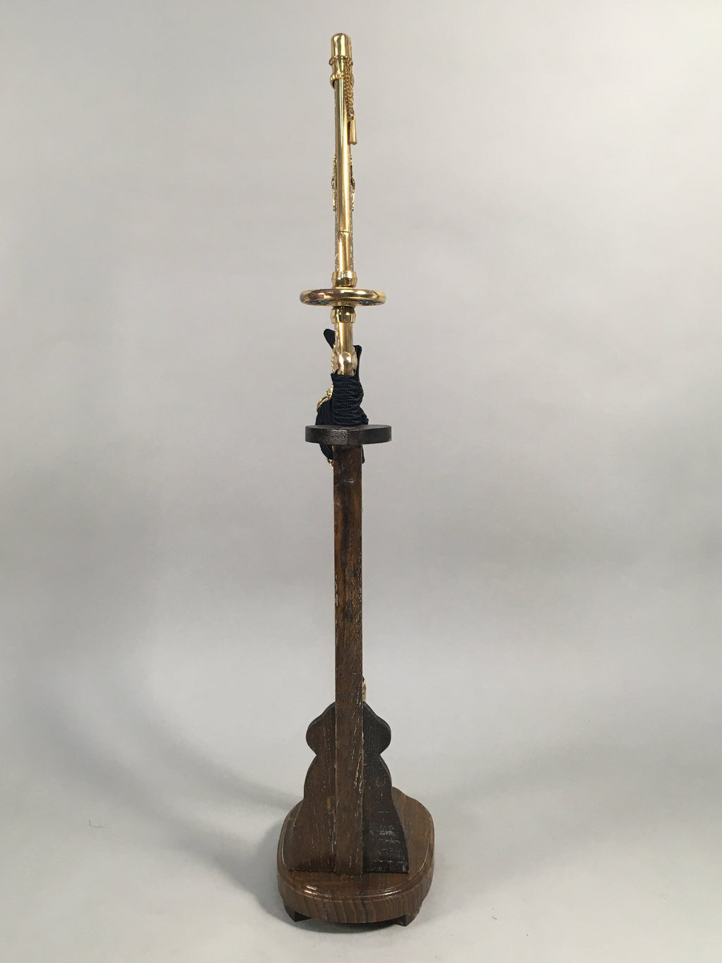 Japanese Boy's Day Sword Display Vtg Stand Katana Metal Wood ID341