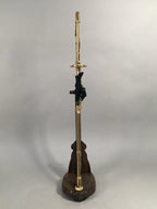Japanese Boy's Day Sword Display Vtg Stand Katana Metal Wood ID341