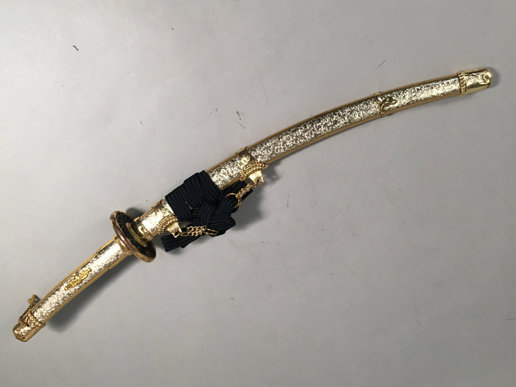 Japanese Boy's Day Sword Display Vtg Stand Katana Metal Wood ID341