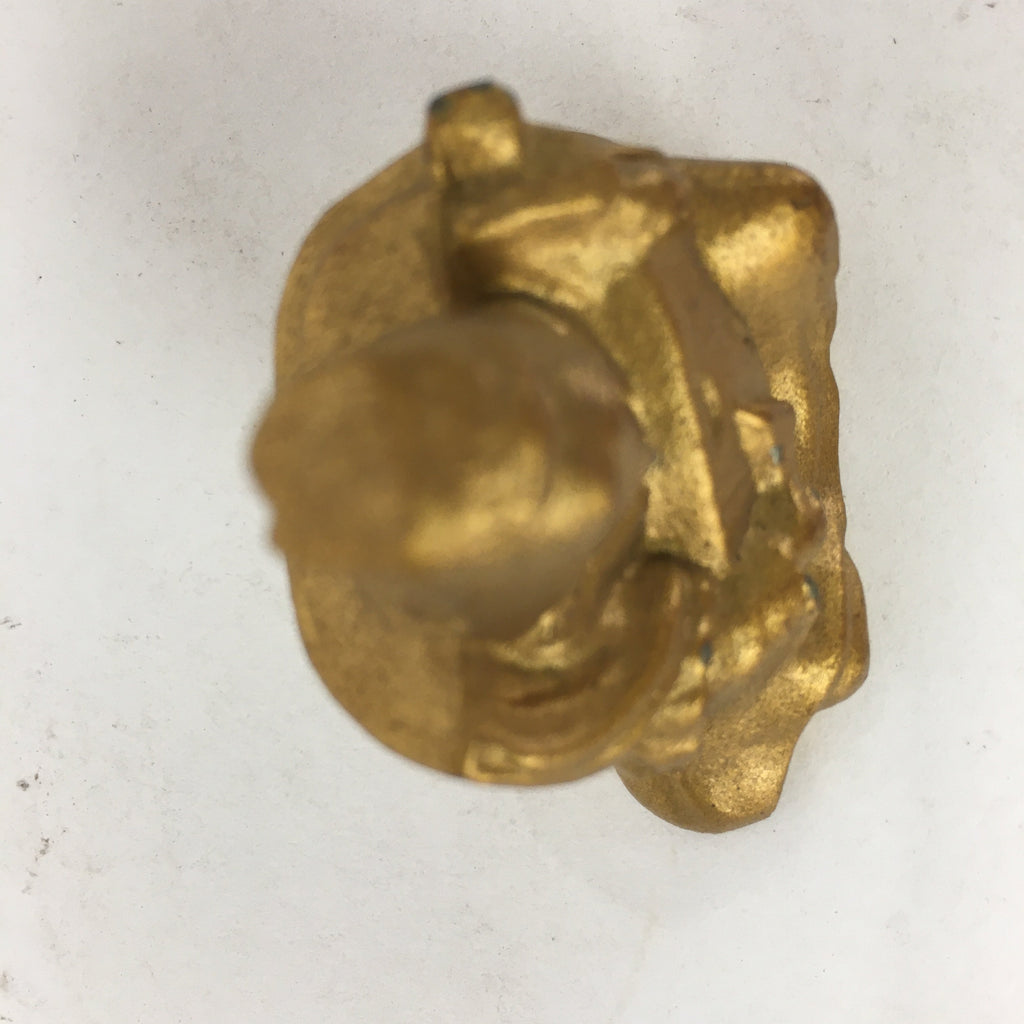 Japanese Brass 7 Lucky Gods Statue Benzaiten Vtg Golden Figurine Okimono BD712
