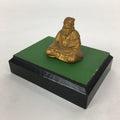Japanese Brass 7 Lucky Gods Statue Jurojin Vtg Golden Figurine Okimono BD713