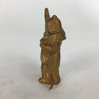 Japanese Brass 7Lucky Gods Statue Bishamonten Vtg Golden Figurine Okimono BD715