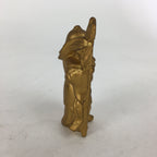 Japanese Brass 7Lucky Gods Statue Bishamonten Vtg Golden Figurine Okimono BD715
