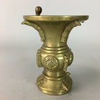 Japanese Brass Buddhist Altar Fitting Flower Vase Vtg Stand Butsudan BU83