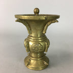 Japanese Brass Buddhist Altar Fitting Flower Vase Vtg Stand Butsudan BU83