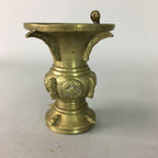 Japanese Brass Buddhist Altar Fitting Flower Vase Vtg Stand Butsudan BU83