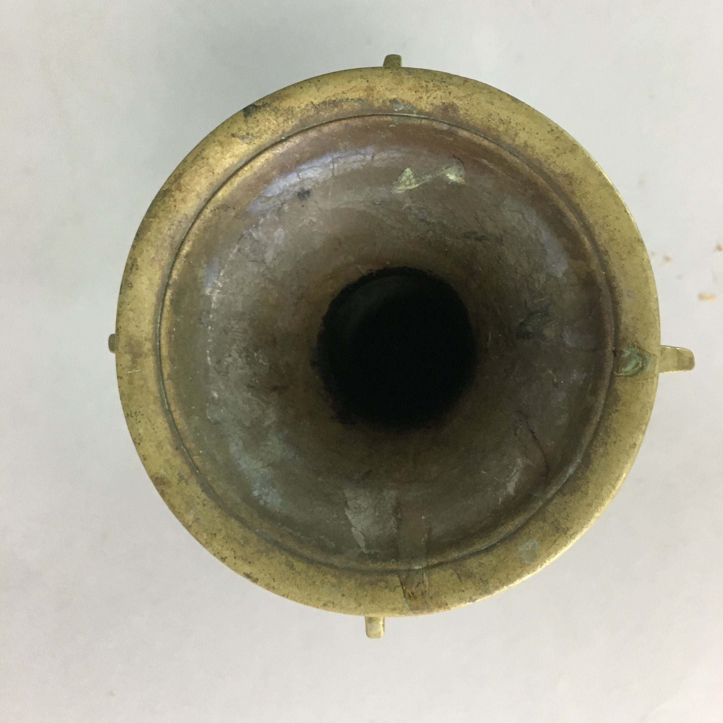 Japanese Brass Buddhist Altar Fitting Flower Vase Vtg Stand Butsudan BU83
