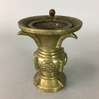 Japanese Brass Buddhist Altar Fitting Flower Vase Vtg Stand Butsudan BU83