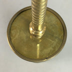 Japanese Brass Candle Stand Vtg Gold Metal Holder Shokudai J870