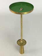 Japanese Brass Candle Stand Vtg Gold Metal Holder Shokudai J870