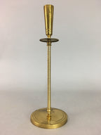 Japanese Brass Candle Stand Vtg Gold Metal Holder Shokudai J870