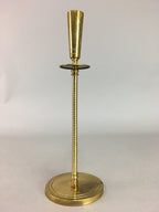 Japanese Brass Candle Stand Vtg Gold Metal Holder Shokudai J870