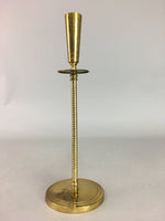 Japanese Brass Candle Stand Vtg Gold Metal Holder Shokudai J870