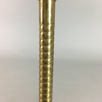 Japanese Brass Candle Stand Vtg Gold Metal Holder Shokudai J870