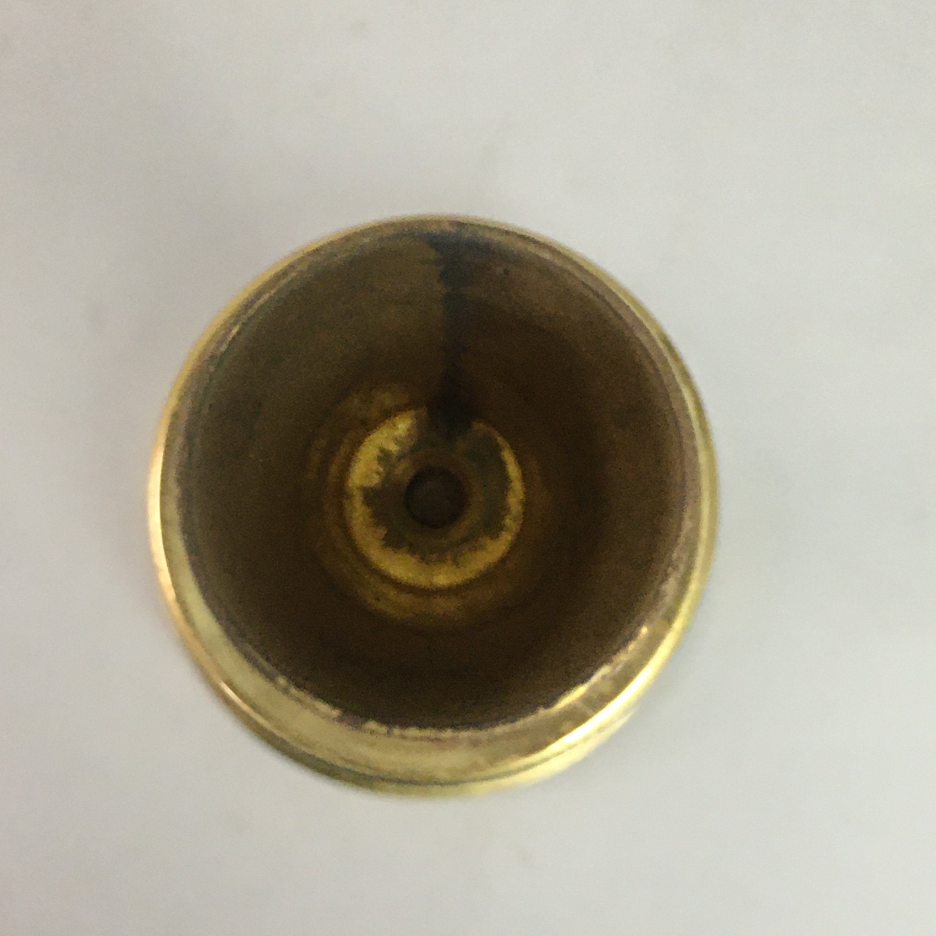 Japanese Brass Candle Stand Vtg Gold Metal Holder Shokudai J870