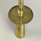 Japanese Brass Candle Stand Vtg Gold Metal Holder Shokudai J871