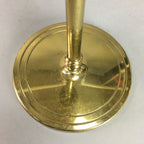 Japanese Brass Candle Stand Vtg Gold Metal Holder Shokudai J871