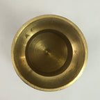 Japanese Brass Candle Stand Vtg Gold Metal Holder Twisted Stem Shokudai J869