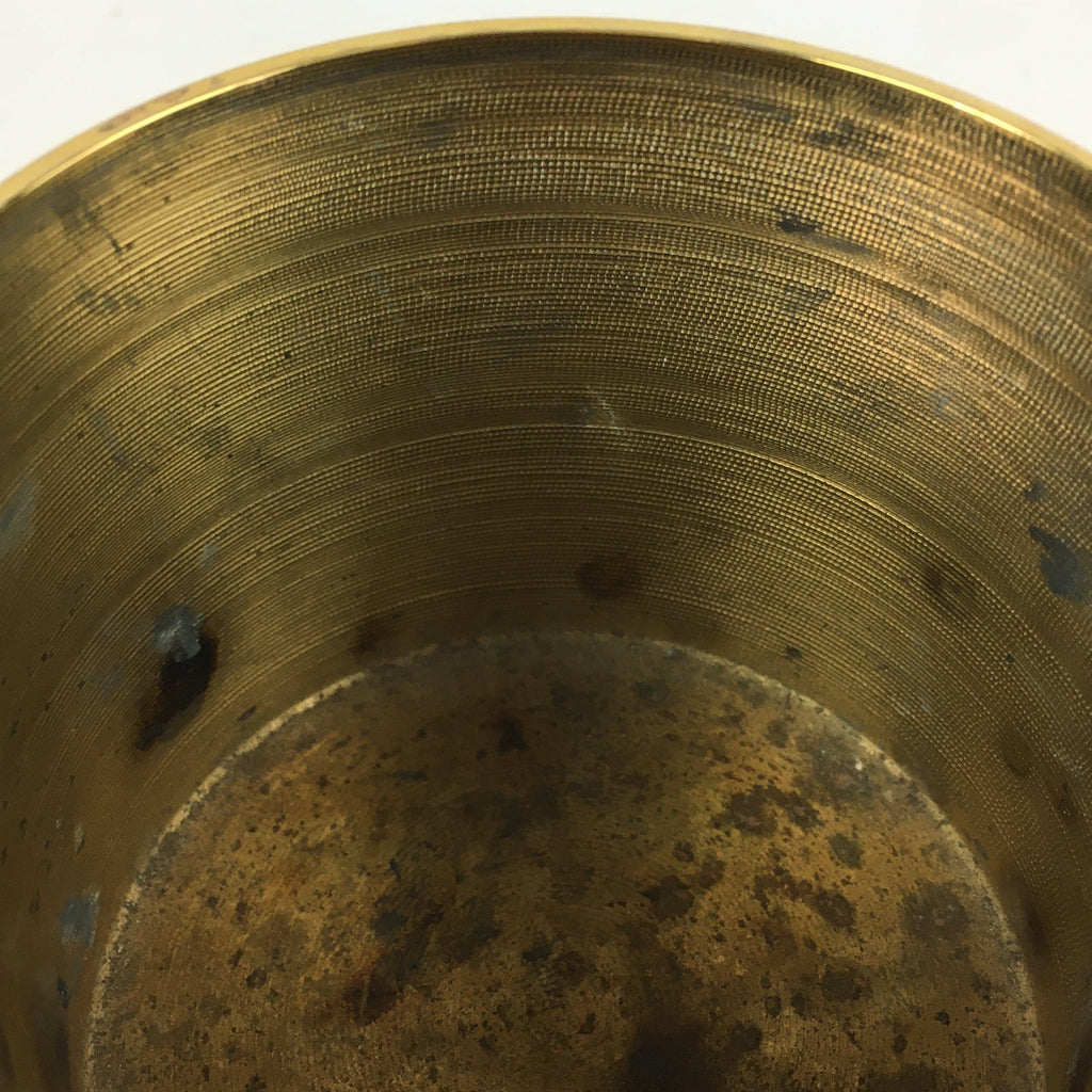 Japanese Brass Incense Burner Koro Vtg Buddhist Alter Fitting Butsugu BU714