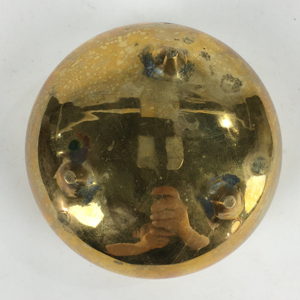 Japanese Brass Incense Burner Koro Vtg Buddhist Alter Fitting Butsugu BU724