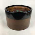 Japanese Brazier Ash Pot Fire Pit Vtg Brass Tea Ceremony Brown Hibachi H38