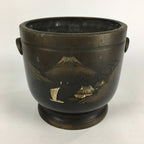 Japanese Brazier Gotoku Tea Ceremony Vtg Copper Fire Pit Ash Pot Hibachi H43