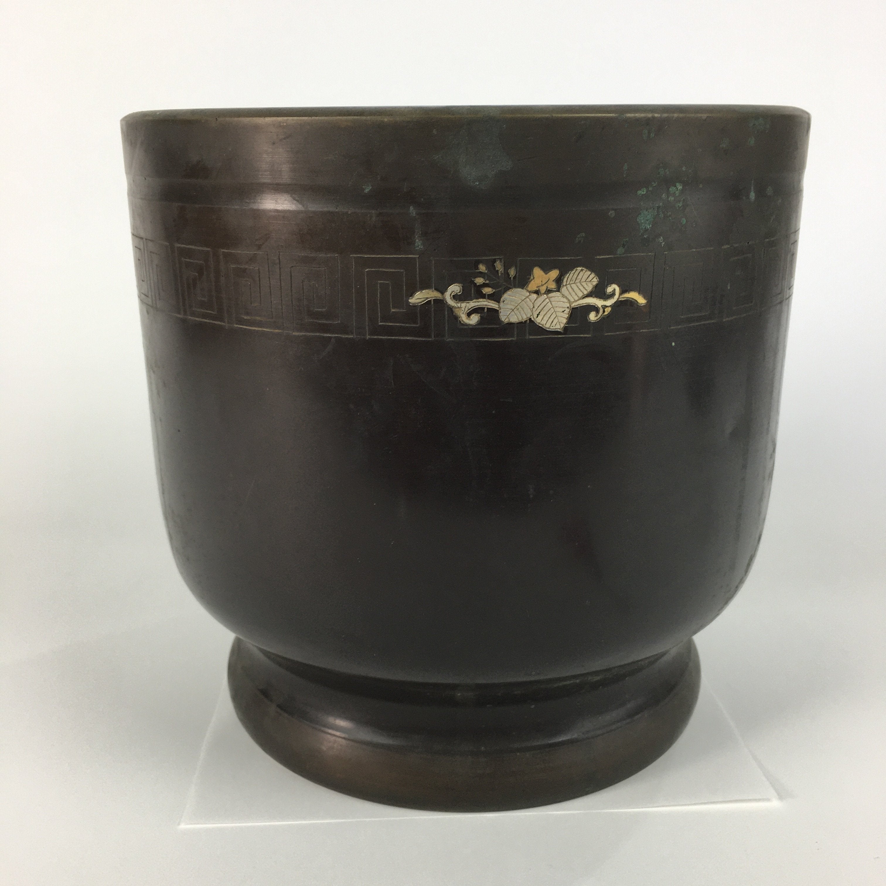 Japanese Brazier Tea Ceremony Copper Fire Pit Ash Pot Hibachi BU443