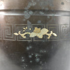 Japanese Brazier Tea Ceremony Vtg Copper Fire Pit Ash Pot Hibachi Brown H37