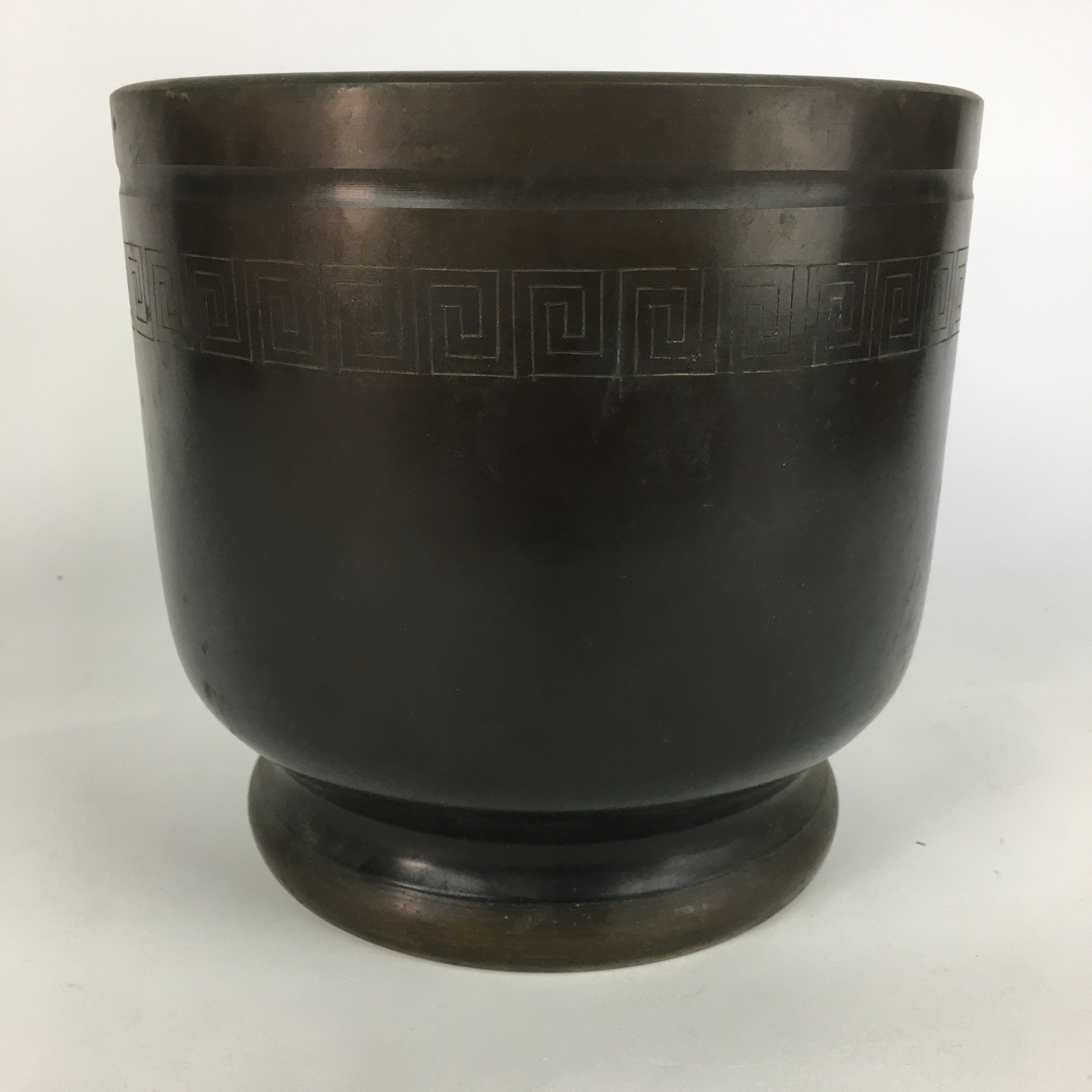 Japanese Brazier Tea Ceremony Vtg Copper Fire Pit Ash Pot Hibachi Brown H37
