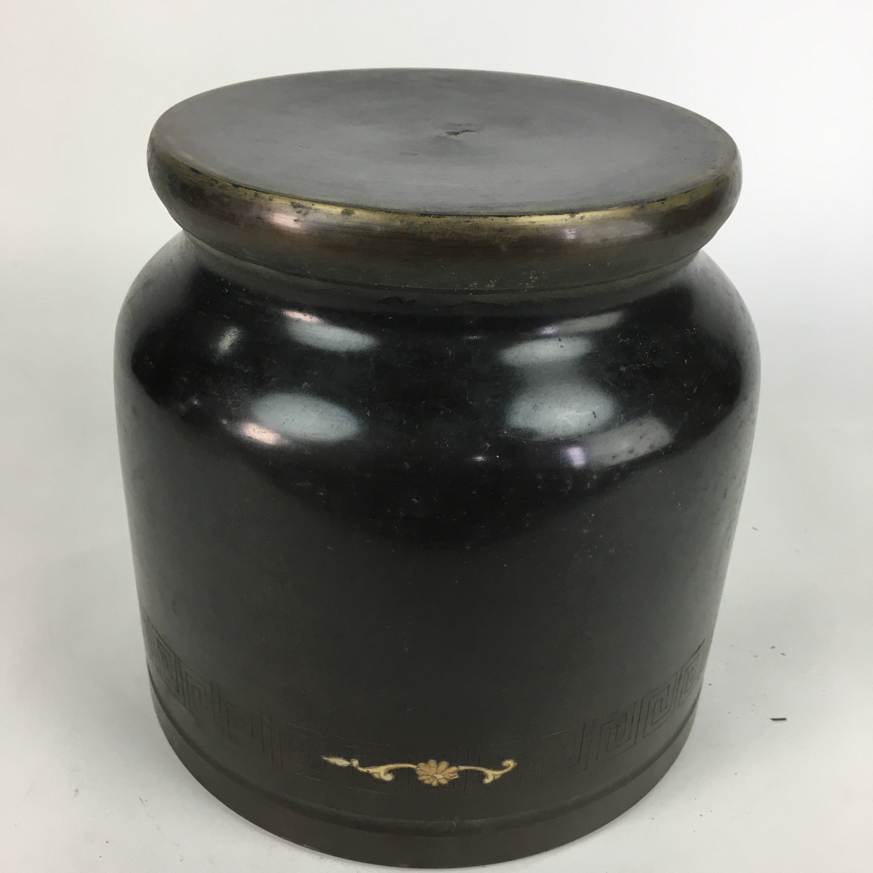 Japanese Brazier Tea Ceremony Vtg Copper Fire Pit Ash Pot Hibachi Brown H37