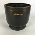 Japanese Brazier Tea Ceremony Vtg Copper Fire Pit Ash Pot Hibachi Brown H37