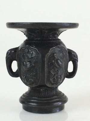 Japanese Bronze Buddhist Altar Fitting Flower Vase Vtg Butsudan BU739