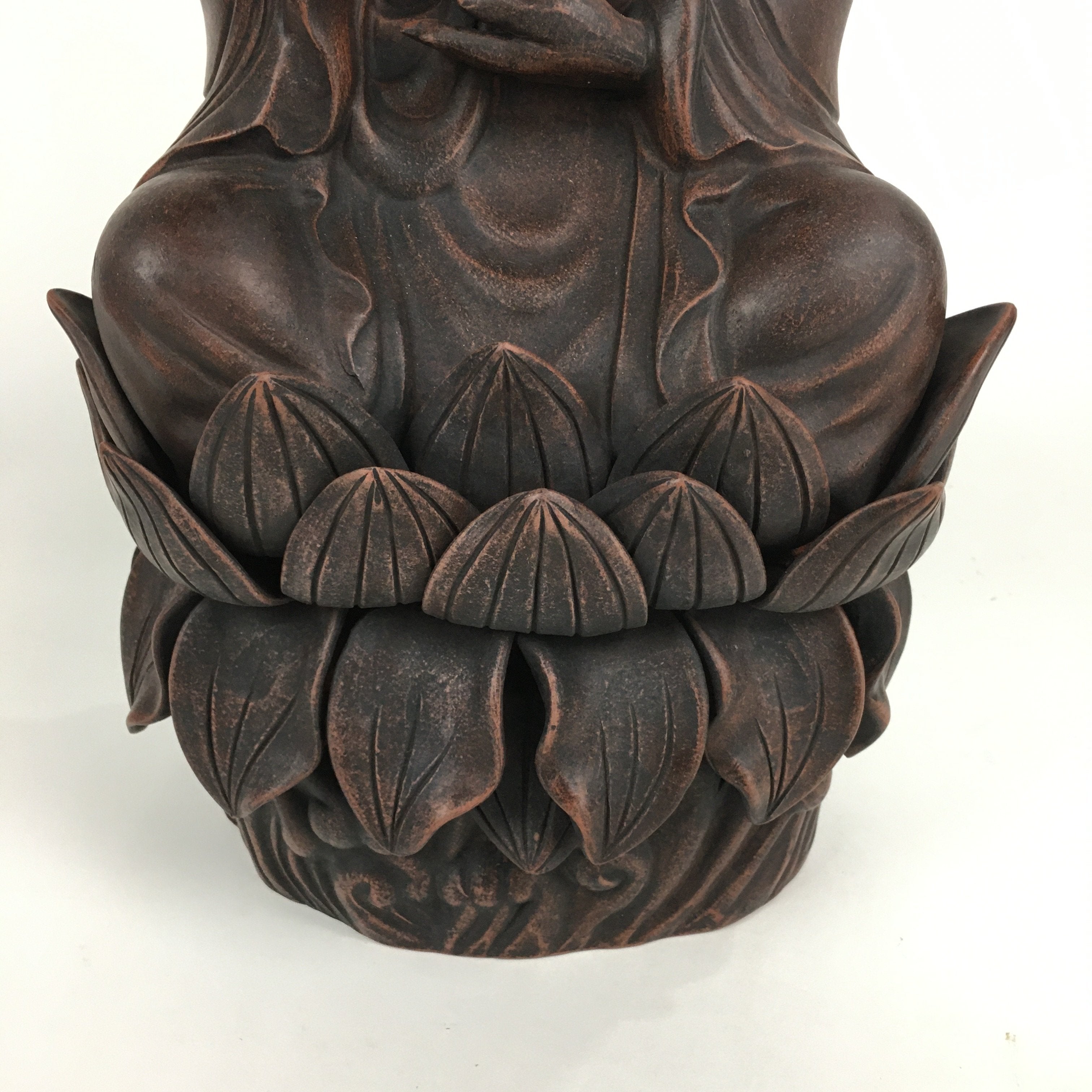 Japanese Bronze Buddhist Statue Vtg Figurine Kannon Bosatsu Buddha BD686