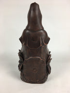 Japanese Bronze Buddhist Statue Vtg Figurine Kannon Bosatsu Buddha BD686
