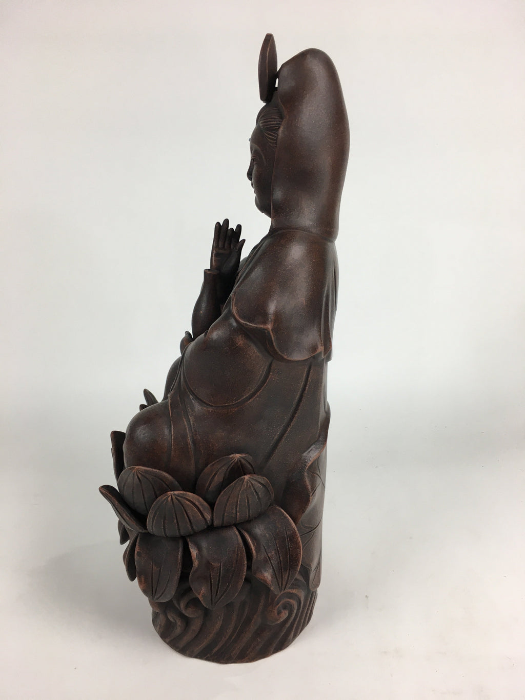 Japanese Bronze Buddhist Statue Vtg Figurine Kannon Bosatsu Buddha BD686