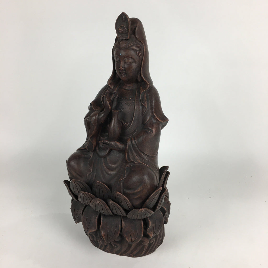 Japanese Bronze Buddhist Statue Vtg Figurine Kannon Bosatsu Buddha BD686