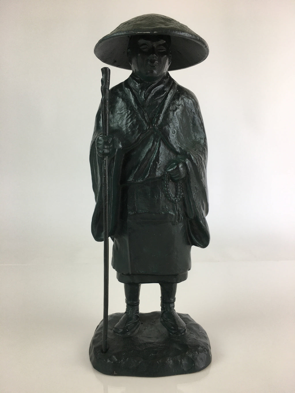 Japanese Bronze Buddhist Statue Vtg Figurine Monk Shinran-Shonin BD821