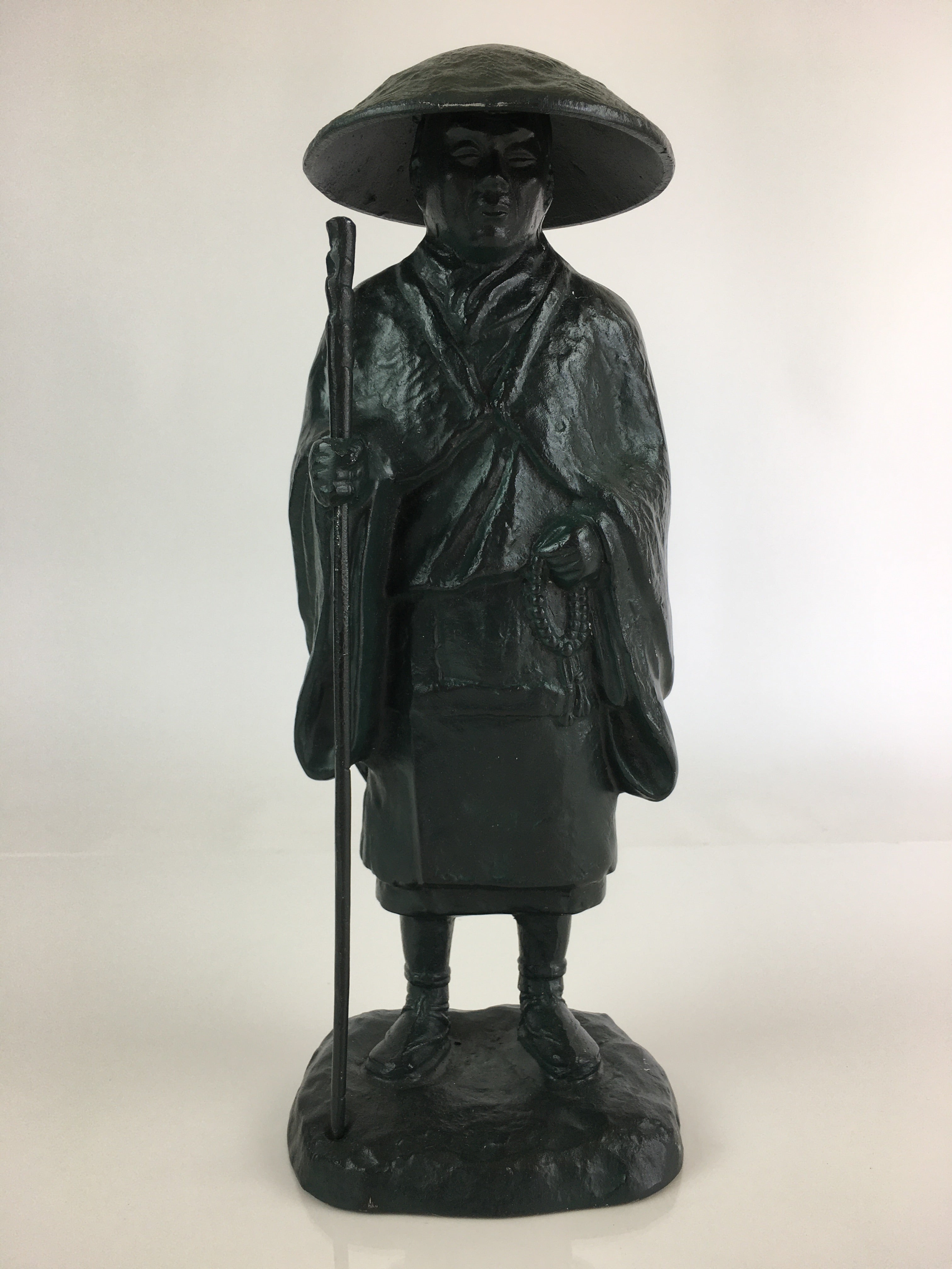 Japanese Bronze Buddhist Statue Vtg Figurine Monk Shinran-Shonin BD821