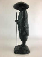 Japanese Bronze Buddhist Statue Vtg Figurine Monk Shinran-Shonin BD821